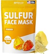 Sulfur Face Mask – All Natural Brightening Facial Clay Mask Powder – Glowing Skincare for Oily & ...