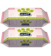 DR.EASY Super Caring 200ct Pet Wipes for Dogs and Cats,Unscented,Ears, Face, Butt, Body and Eye –...