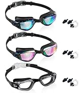 Aegend Swim Goggles - 3 Pack Kid Swimming Goggles for Kids & Youth 3-14 - Comfort Fit & Anti-Fog ...