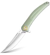 KEXMO Pocket Folding Knife, 3.34” Sharp 14C28N Stainless Steel Blade with Ergonomic G10 Handle an...