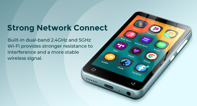 80 gb mp3 player with bluetooth and wifi