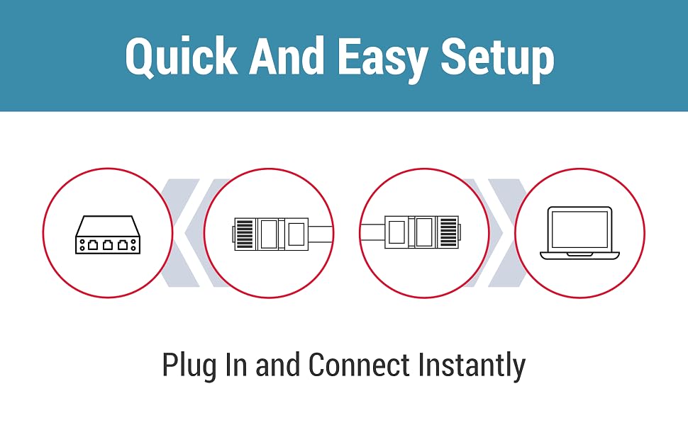 Diagram of a blue Ethernet cable connecting a network device to a laptop.