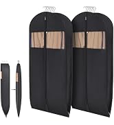 Syeeiex 54'' Garment Bags for Hanging Clothes with 8'' Gussets, Space Saving Hanging Garment Bag ...