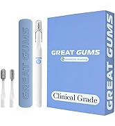 Great Gums Clinical Grade Bioelectric Toothbrush | Toothbrush with 3 Brush Heads (Classic, Gum Ca...
