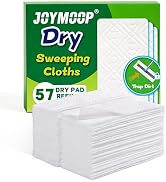 JOYMOOP 57 Pcs Disposable Dry Sweeping Cloths Compatible with Swiffer Sweeper Mop, Disposable Dus...