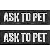 CXWLJL 2Pcs Ask to Pet Dog Patches for Service Animal Vests, Harness