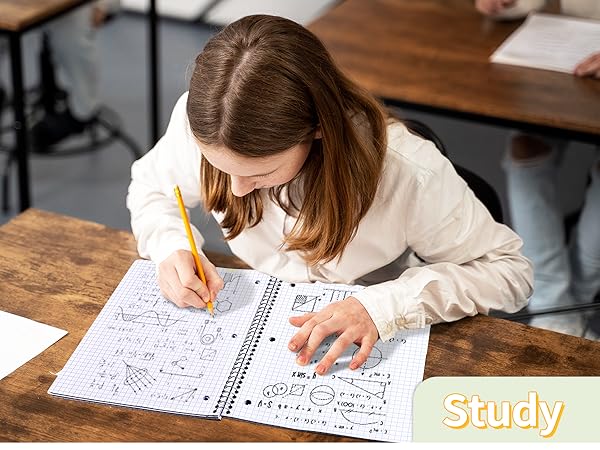 Spiral Notebook, 1-Subject, Graph Ruled Paper