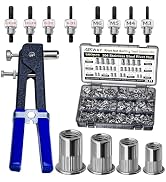 ASKWAY Rivet Nut Stainless Steel SAE & Metric Rivet Nut Tool Set 560pcs, 304 Stainless Steel Rive...