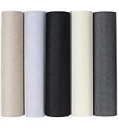 CRASPIRE 10 Sheets 13.7 x 11.8 Inch Linen Book Binding Cloth Fabric Surface Paper Backed Cover 5 ...