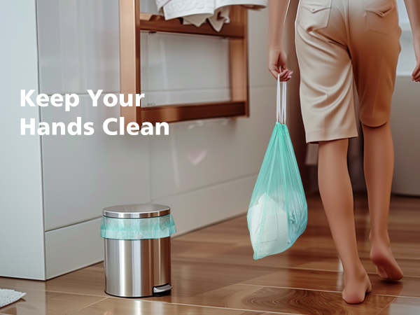 3 gallon trash bags drawstring