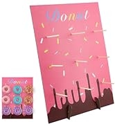 DICOSMETIC Donut Wall Display Stand Donut Display Board with 9Pcs Stick Reusable Dessert Table Bo...
