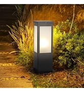Landscape Path Lights Modern Outdoor Bollard Lighting With Waterproof White Glass Pathway Lights ...