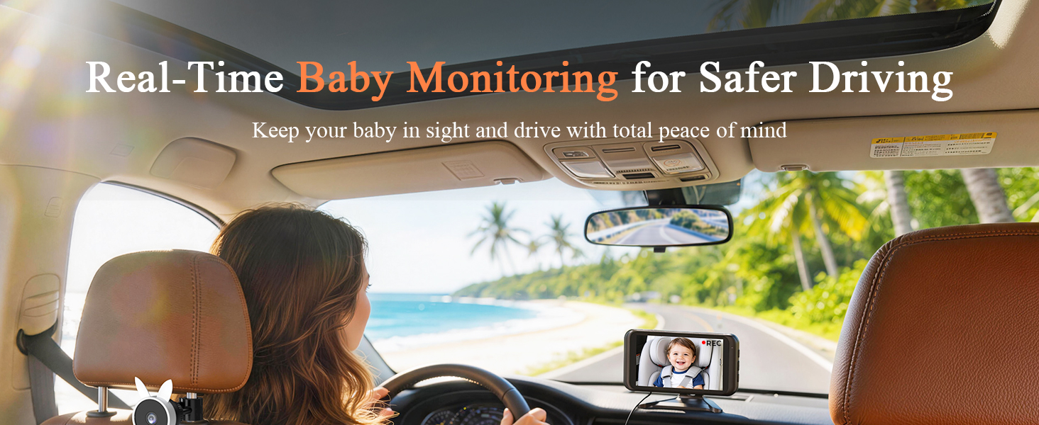 Baby Car Camera with Video Recording & Playback