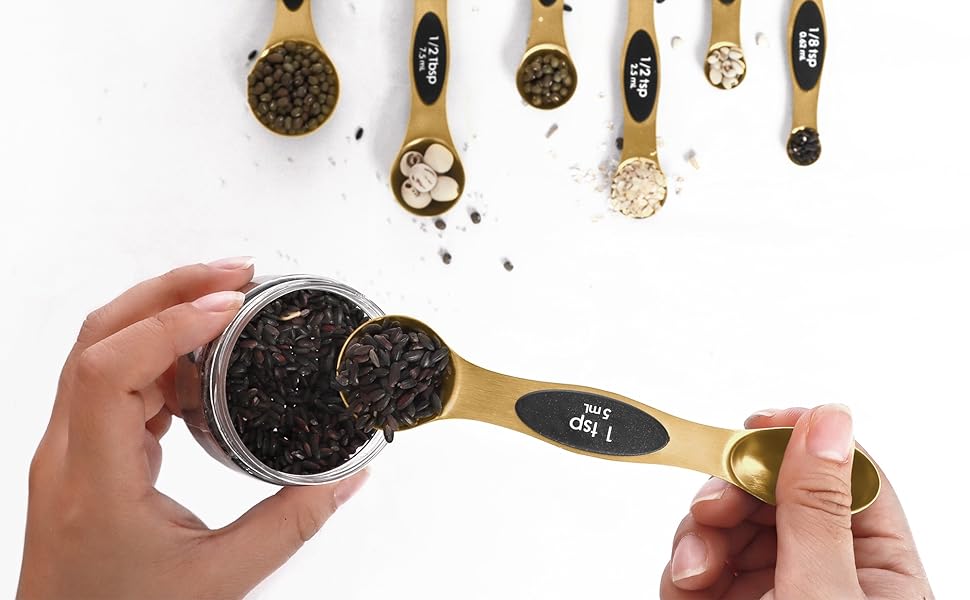 fits in spice jars or narrow bottles gold