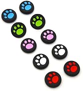 Timorn 5 Pairs/10 PCS Silicone Cat Pad Joystick Thumb Stick Caps Cover for PS4 PS3 PS2 Xbox One/3...