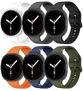 Sport Band for Samsung Galaxy Watch 8 Band 40mm 44mm/8 Classic 46mm for Men Women,No Gap Soft Sil...