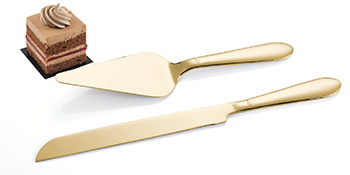 Cake Cutting Set Gold 350X175