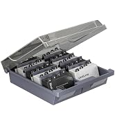 Uniclife Business Card Holder for Desk, Large Plastic Business Card Organizer Business Card Box w...