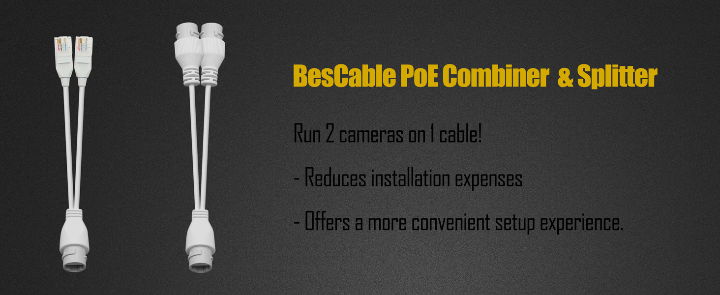 Ethernet PoE Splitter Combiner Adapter