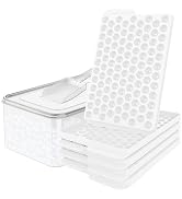 WIBIMEN Mini Ice Cube Trays, Small Tiny Round Pebble Crushed Nugget Ice Trays for Freezer with Li...