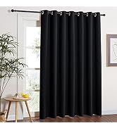 NICETOWN Blackout Sliding Glass Door Curtain for Living Room Extra Wide, Grommet Thermal Insulate...