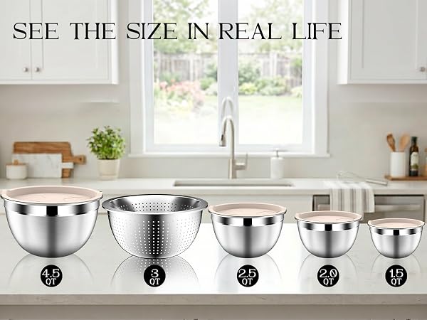 mixing bowl set of 5 large bowl