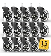 HOLKIE Office Chair Wheels - Universal Fit 3 Inch Rollerblade Casters - Safe for Hardwood Carpet ...