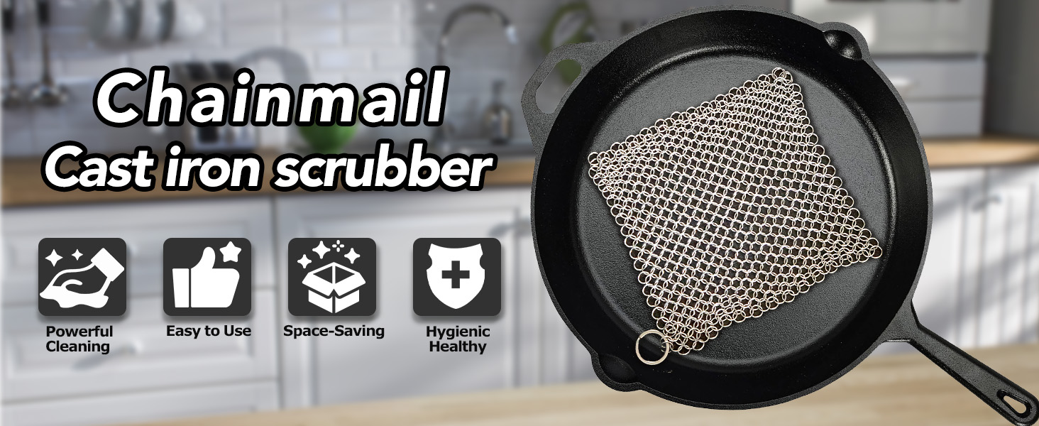 Cast iron scrubber