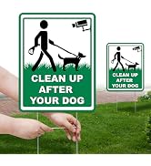 XFXHEYY 2 Pack Yard Signs of No Pooping Dog, 13
