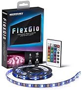 Merkury Innovations FlexGlo Flexible Multi-Colored LED Light Strip | USB Powered LED Light Strip ...