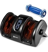 LifePro RelaxaTilt Shiatsu Foot Massager with Heat — 4 Rollers, 3 Speeds & 360° Adjustable Bar Fe...