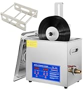 VEVOR Sonic Cleaner, 6L Ultrasonic Vinyl Cleaner 7-12 Inch, 8 Records Ultrasonic Vinyl Cleaning M...