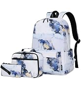 Imyth Backpack for Teen Girls School Gift Bookbag Lunch Box Pencil Bag 3 in 1 Set
