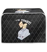 Pzuqiu Cartoon Toaster Pattern Toaster Dust Cover Kitchen Oven Cover with Top Handle Bread Toaste...