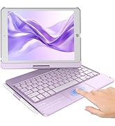 KBCASE Touchpad Keyboard Case for iPad 9th/8th/7th 10.2 inch, Backlit Trackpad Keyboard, 360°Rota...