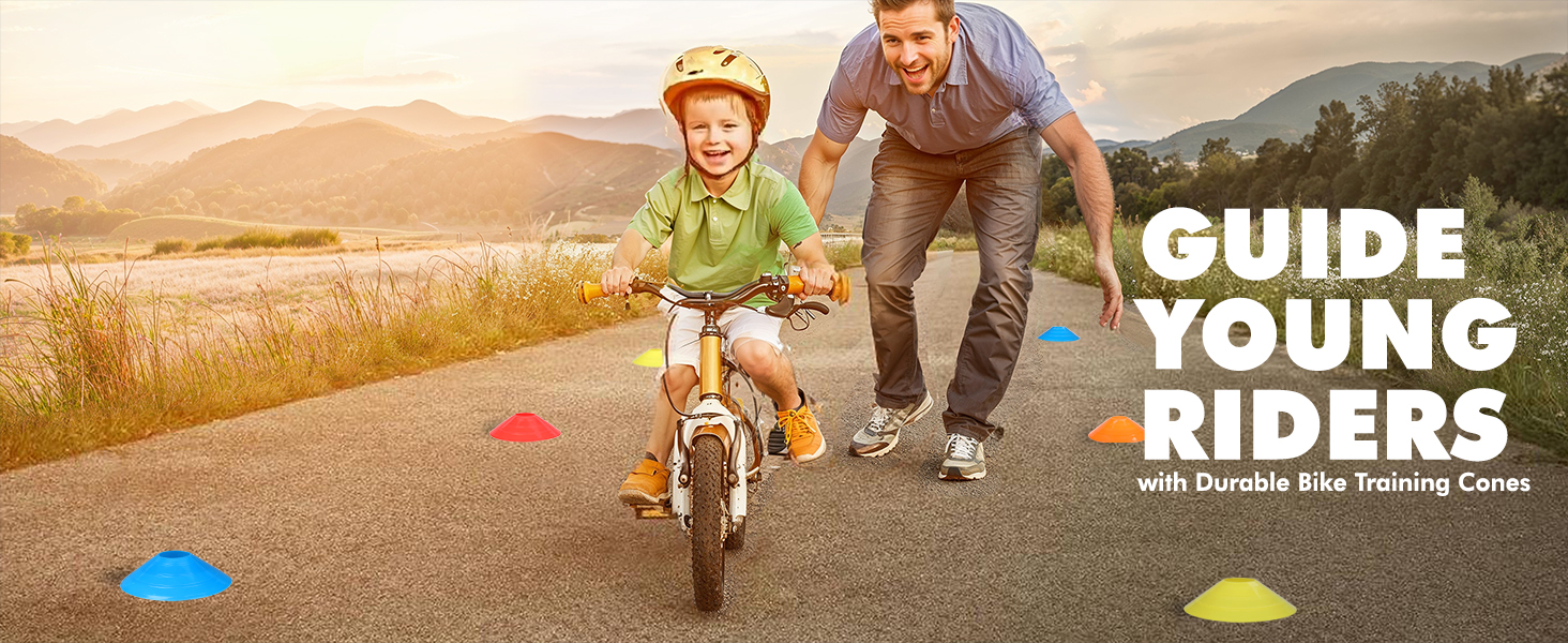 Guide Young Rider with cones