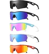 Vcarsian Polarized Kids Sunglasses Youth Baseball Softball Cycling Sports Sun Glasses for Boys Gi...