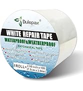Dulepax White Repair Tape.Waterproof Patch and Seal Tape,Tent Repair Tape,RV Awning Repair Tape, ...