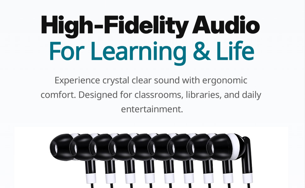 Headphones bulk, bulk earbuds for classroom, student earbuds, wholesale headphones