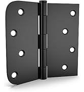 goldenwarm 3 Pack 4in Black Door Hinges Interior Door Hinges Black Matte 4 x 4 Inch with Square &...
