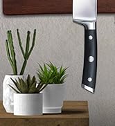 Magnetic Knife Holder for Wall 16 Inch, HOSHANHO Powerful Magnetic Knife Strip, Acacia Wood Magne...