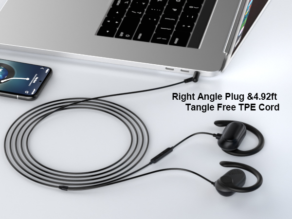3.5mm Open-Ear Headphones with Adjustable Earhook