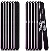20Pack Nail Files, TsMADDTs Double Sided Emery Board 100 180 Grit Manicure File for Natural Acryl...