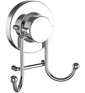 HOME SO Suction Cup Hooks for Shower, Bathroom, Kitchen, Glass Door, Mirror, Tile – Loofah, Towel...