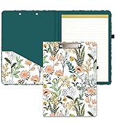 Hongri Clipboard Folio with Refillable Lined Notepad and Interior Storage Pocket for Students, Cl...