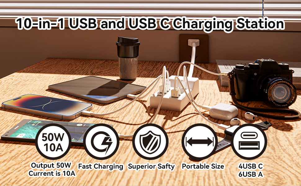 usb and usb c charging station
