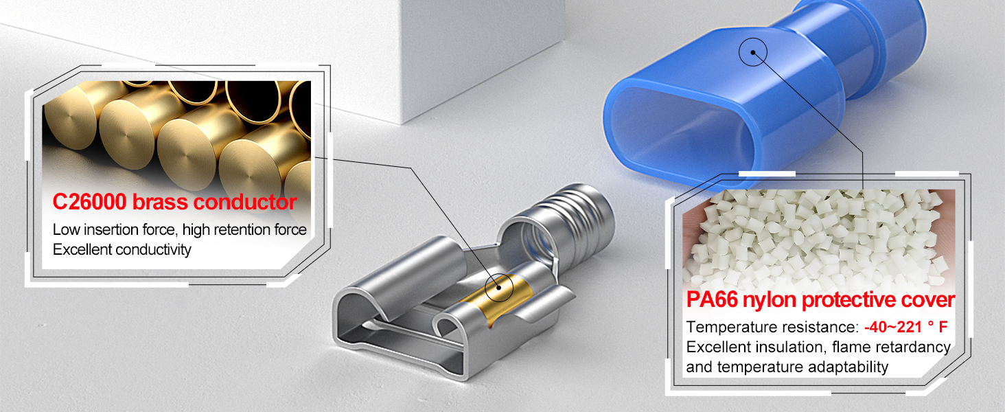 male female spade connectors