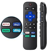 Replacement Remote Control for Roku Smart TVs, Compatible for TCL Roku/Hisense Roku/Onn Roku/West...