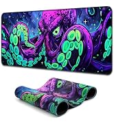 Simpkeely Blacklight Octopus Gaming Mouse Pad – UV Reactive Kraken Tentacles Desk Mat, Neon Glow ...