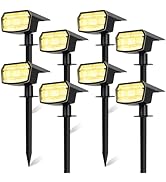 Sucolite 8-Pack Solar Spot Lights Outdoor, 59 LED Solar Lights Outdoor Waterproof, Outdoor Solar ...